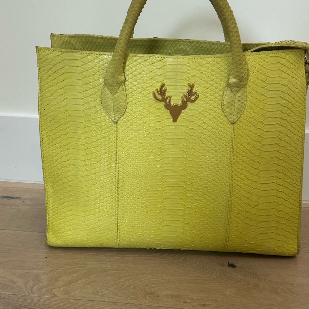 Taxidermy Yellow Designer Tote Bag